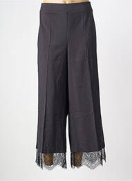Pantalon 7/8 stretch taille normale noir MAT. femme