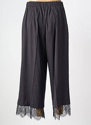 Pantalon 7/8 stretch taille normale noir MAT. femme