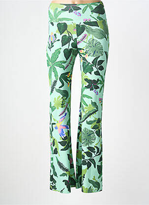 Pantalon flare stretch taille normale vert BLUTSGESCHWISTER femme