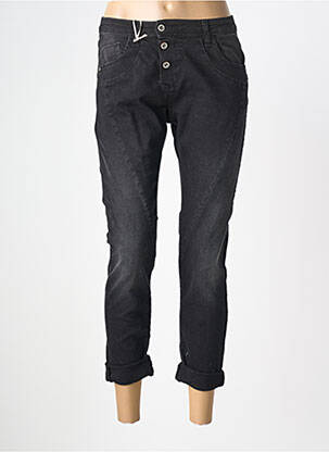 Jeans coupe slim stretch taille normale noir PLEASE femme
