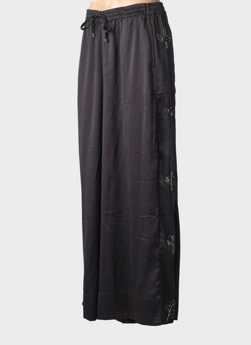 Pantalon large coupe fluide taille normale noir MAT. femme