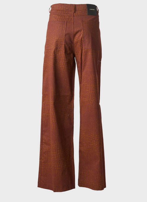 Jeans coupe large stretch taille haute marron LUMINA femme