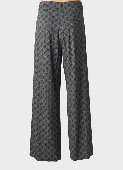 Pantalon large fermeture zippée sous rabat boutonné taille haute gris ZILCH femme