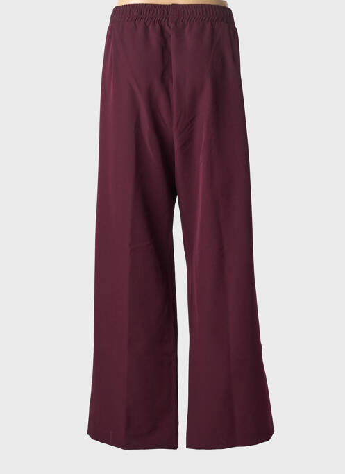 Pantalon large tissage popeline taille normale rouge MAT. femme