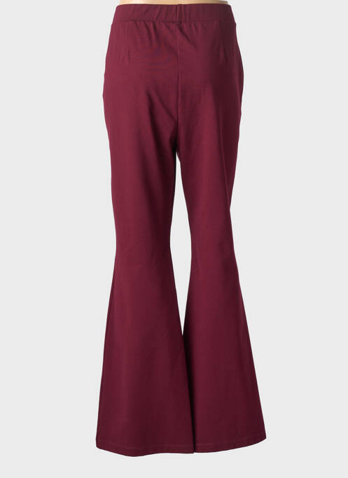 Pantalon flare stretch taille normale rouge MAT. femme