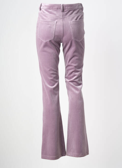Pantalon flare stretch taille haute violet TRAFFIC PEOPLE femme