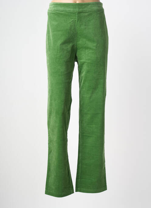 Pantalon droit stretch taille normale vert ZILCH femme