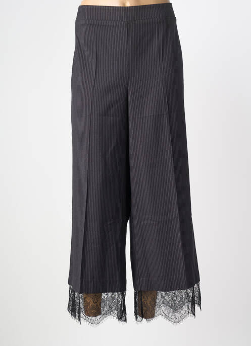 Pantalon 7/8 stretch taille normale noir MAT. femme