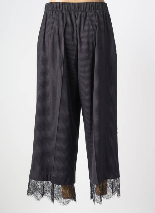 Pantalon 7/8 stretch taille normale noir MAT. femme
