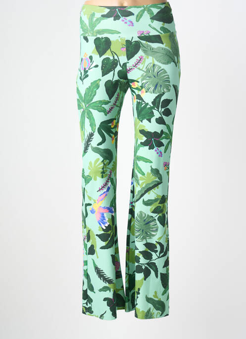 Pantalon flare stretch taille normale vert BLUTSGESCHWISTER femme