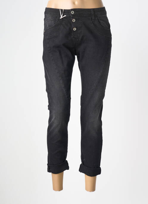Jeans coupe slim stretch taille normale noir PLEASE femme