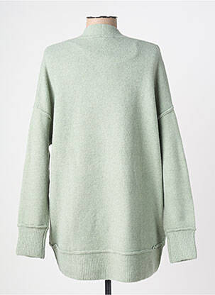 Pull coupe droite manches longues vert YAYA femme