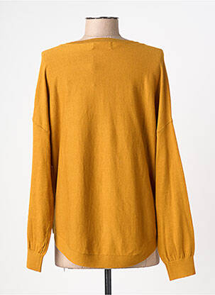 Pull col v manches longues jaune INDI & COLD femme