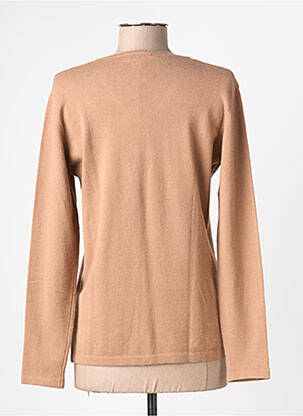 Pull coupe cintrée manches longues marron NINATI femme