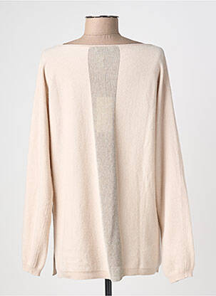 Pull coupe droite manches longues beige NINATI femme