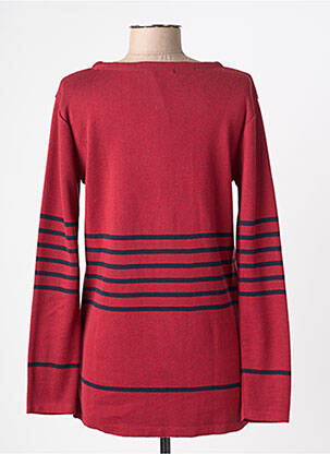 Pull coupe droite manches longues rouge LE PHARE DE LA BALEINE femme