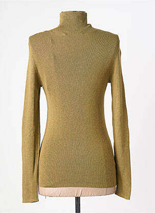 Pull col roulé coupe cintrée manches longues vert YAYA femme
