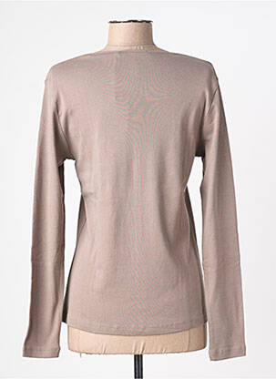 T-shirt manches longues manches longues marron LE PHARE DE LA BALEINE femme