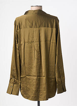 Blouse poignets boutonnés avec fente manches longues vert clair YAYA femme