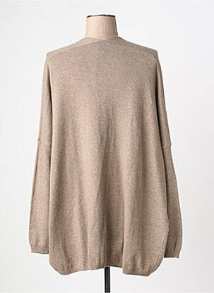 Gilet manches longues manches longues beige LE PHARE DE LA BALEINE femme