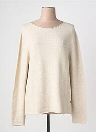 Pull col rond manches longues beige LE PHARE DE LA BALEINE femme
