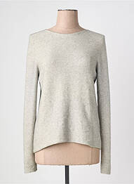 Pull coupe cintrée manches longues gris LE PHARE DE LA BALEINE femme