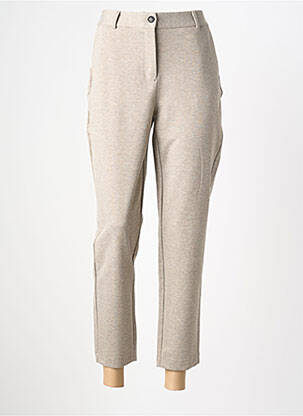 Pantalon 7/8 stretch taille normale beige YAYA femme
