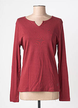 T-shirt manches longues manches longues rouge LE PHARE DE LA BALEINE femme