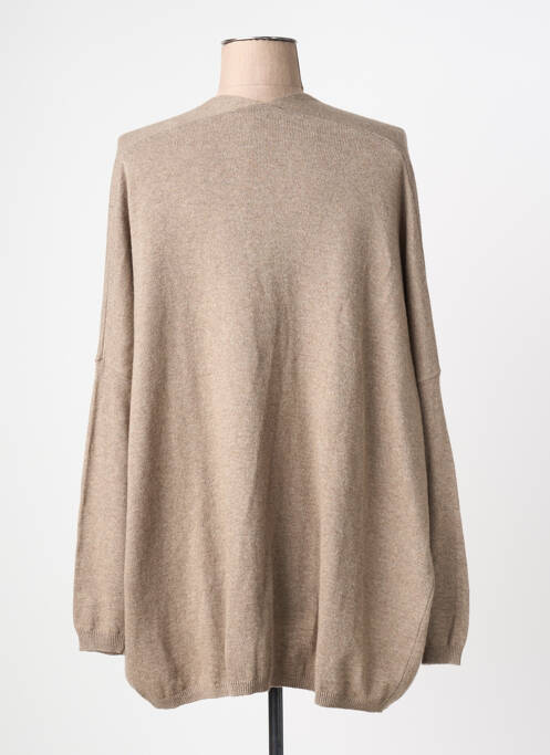 Gilet manches longues manches longues beige LE PHARE DE LA BALEINE femme