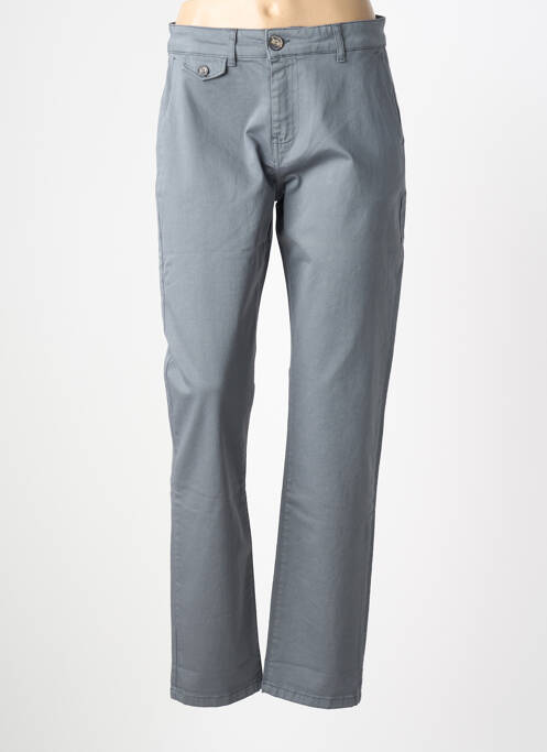 Pantalon chino tissage popeline taille normale gris INDI & COLD femme