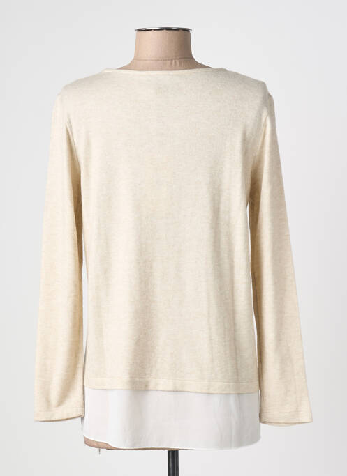 Pull col rond manches longues beige NINATI femme