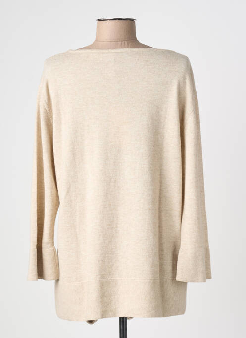Pull col rond manches longues beige NINATI femme