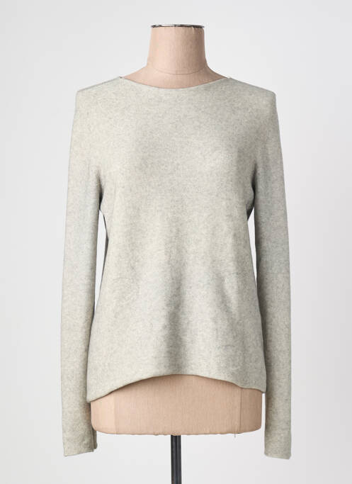 Pull coupe cintrée manches longues gris LE PHARE DE LA BALEINE femme