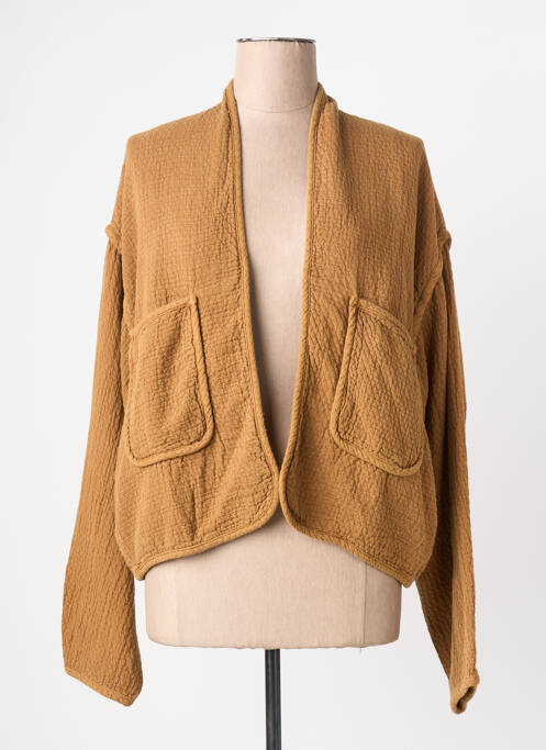 Veste casual coupe droite marron INDI & COLD femme