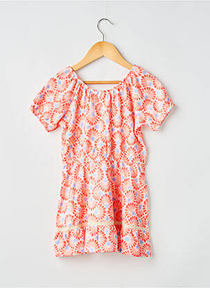 Robe mi-longue manches courtes manches courtes rose GARCIA fille