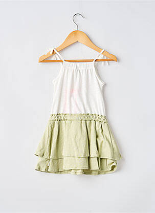 Robe mi-longue fines bretelles fines bretelles vert GARCIA fille
