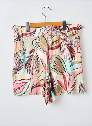 Short coupe droite taille élastique rose GARCIA fille