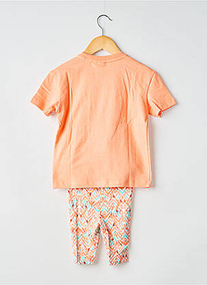 Ensemble short coupe droite orange GARCIA fille