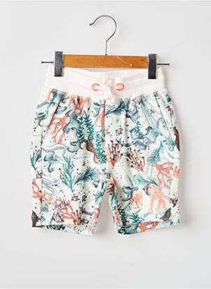 Bermuda fermeture liens à nouer taille élastique blanc GARCIA garcon