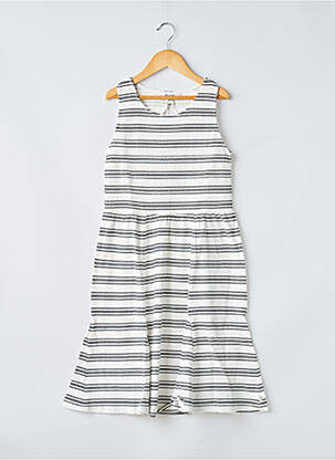 Robe mi-longue sans manche sans manche blanc GARCIA fille