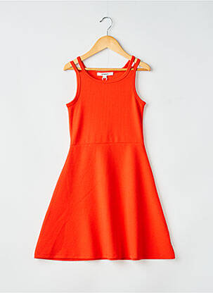 Robe mi-longue fines bretelles fines bretelles orange GARCIA fille