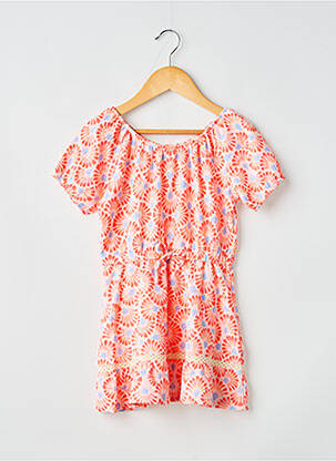 Robe mi-longue manches courtes manches courtes rose GARCIA fille