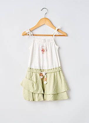 Robe mi-longue fines bretelles fines bretelles vert GARCIA fille