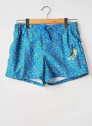 Short de bain imprimé fantaisie bleu ATHENA homme
