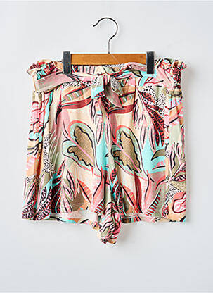 Short coupe droite taille élastique rose GARCIA fille