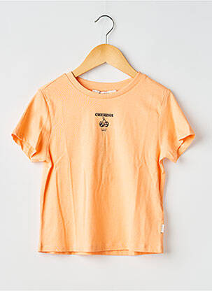 T-shirt coupe droite manches courtes orange GARCIA fille