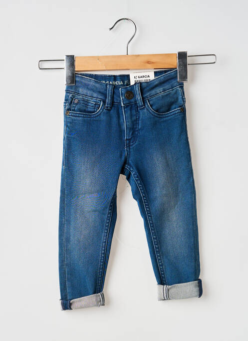 Jeans coupe slim fermeture zippée sous rabat boutonné bleu GARCIA garcon