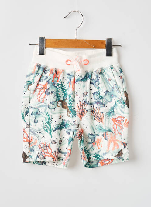 Bermuda fermeture liens à nouer taille élastique blanc GARCIA garcon