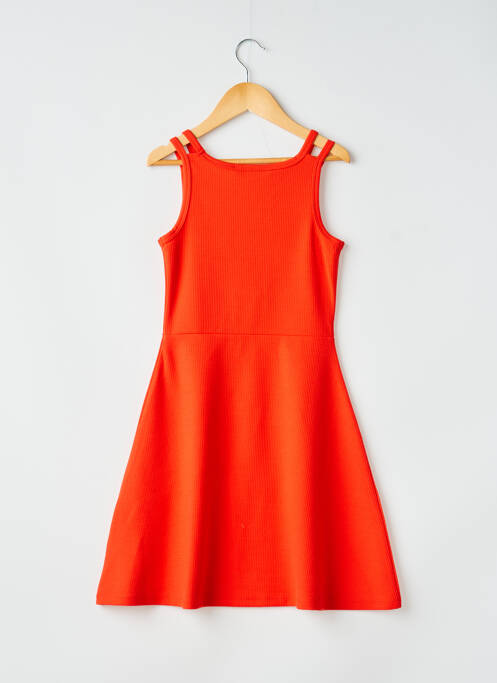 Robe mi-longue fines bretelles fines bretelles orange GARCIA fille