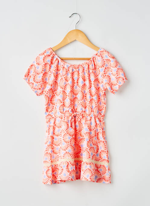 Robe mi-longue manches courtes manches courtes rose GARCIA fille